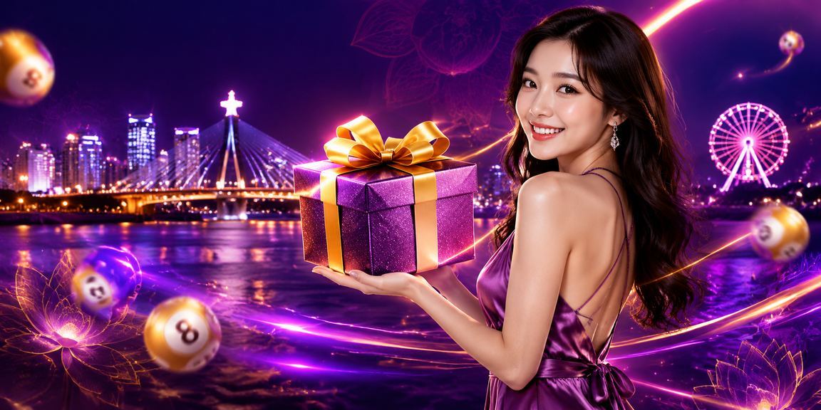 Giao diện xổ số trực tuyến ban đêm với ánh đèn neon tại Đà Nẵng