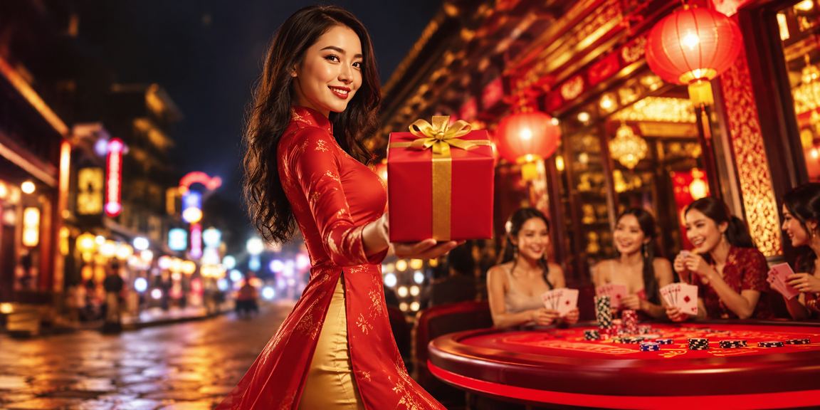 Người chơi thưởng thức game bài truyền thống trong không gian văn hóa Việt Nam